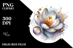 Abstract Glossy Crocus PNG Product Image 2