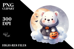 Cute Polar Bear on Cloud PNG Product Image 2