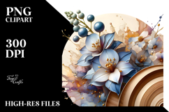 y Delphinium Watercolor Splash PNG Product Image 2