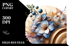 y Delphinium Watercolor Splash PNG Product Image 2