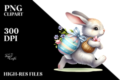 Creative Bunny with Easter Egg, PNG Product Image 2
