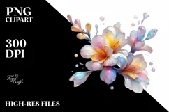 Abstract Pastel Shiny Freesia, PNG Product Image 1