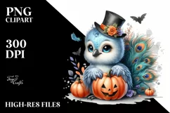 Cute Baby Peacock Sitting PNG Product Image 1
