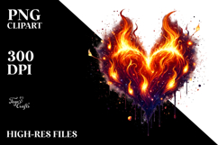 Fire Heart PNG Product Image 2