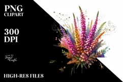 Watercolor Luxury Flower Love Splash Clipart Product Image 1