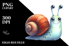 Funny Snail Clipart for Summer Product Image 2