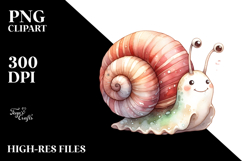 Cute Funny Snail Clipart Product Image 2