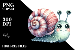 Funny Snail Summer Clipart Product Image 2