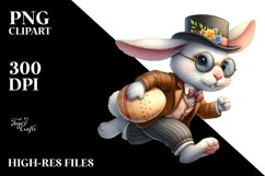 Goofy Bunny in a Suit, Transparent PNG Product Image 2