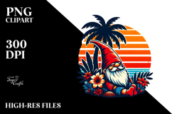 Retro Tropical Gnome Sunset, 20 oz Tumbler Product Image 2