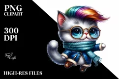 Revolted Cat Dancing in Winter PNG Product Image 1
