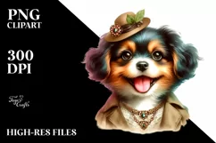 Vibrant Puppy Portrait Vintage Diva Look Product Image 3