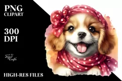 Vibrant Puppy Portrait Vintage Diva Look Product Image 1