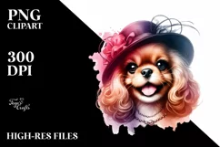 Vibrant Puppy Portrait Vintage Diva Look Product Image 1