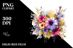 bouquet,Petunia Splash Clipart Product Image 1