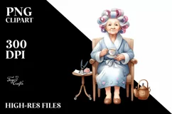 Character Tea Cup Hair Curlers Watercolor Product Image 3
