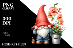 Cute Gnome with Snapdragon PNG Product Image 2