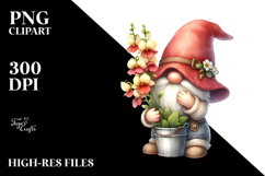 Cute Gnome with Snapdragon PNG Product Image 2
