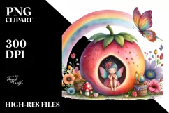 Fruit Rainbow Fairy House Illustration Product Image 3