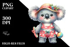 Cute Baby Koala Beachwear PNG Product Image 2
