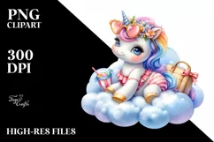 Baby Unicorn Beachwear Clipart Product Image 3