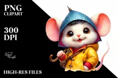 Vibrant Baby Mouse with Cool Haircut, Transparent PNG Product Image 3