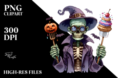 Funny Undead Halloween Clipart PNG Product Image 2
