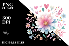 Boho Flower Heart PNG Product Image 2