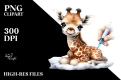 Baby Giraffe PNG Product Image 2