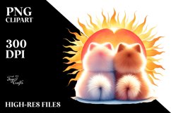 Cute Pomeranian Heart PNG Product Image 2