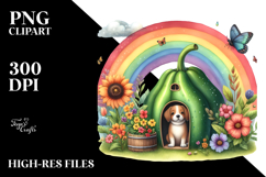 Colorful Dog Vegetable | Sublimation, Clipart Product Image 2