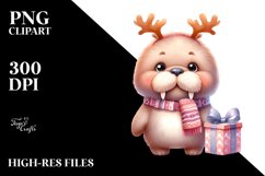 Expressive Baby Walrus with Cool Haircut, PNG Product Image 1