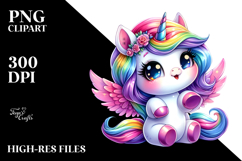 Funny Unicorn in Style, Transparent PNG Product Image 2