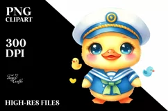 Colorful Baby Duck in Sailor Suit Product Image 3