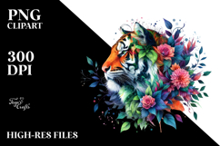 Vibrant Elephant with 3D Floral Body PNG Product Image 2