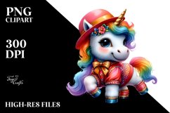 Baby Unicorn in Jive Dancer&#039;s Outfit PNG Product Image 1