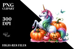 Simple Vibrant Unicorn Pumpin Drawing | Clipart Product Image 2