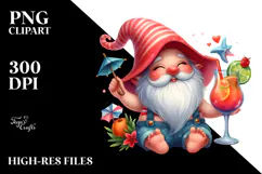 Cute Gnome Cocktail Beachwear, Transparent PNG Product Image 2