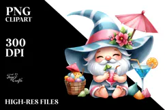 Cute Gnome Cocktail Beachwear, Transparent PNG Product Image 2