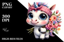 Watercolor Baby Unicorn with Bandana Product Image 1