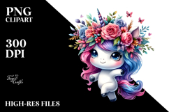 Cute Unicorn Dancing with Cool Haircut PNG Product Image 2