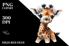 Adorned Baby Giraffe PNG Product Image 2