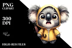 Summer Koala Raincoat Funny Caricature | Sublimation | Product Image 3