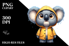 Koala Raincoat Big Eyes Clipart Product Image 2