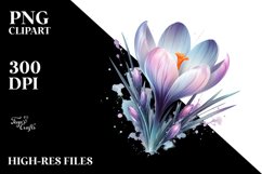 Pastel Shiny Crocus, Transparent PNG Product Image 1