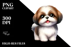 Cute Cartoon Shih Tzu PNG Product Image 2