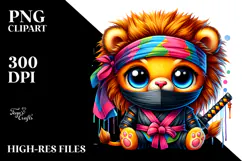 Baby Lion Ninja PNG Product Image 2