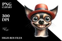 Expressive Dog with Hat | Sublimation | Clipart Product Image 1