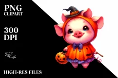 Cute Baby Pig Halloween | Sublimation, Clipart Product Image 1