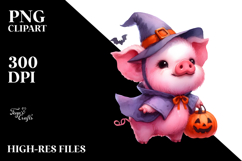 Cute Baby Pig Halloween | Sublimation, Clipart Product Image 2